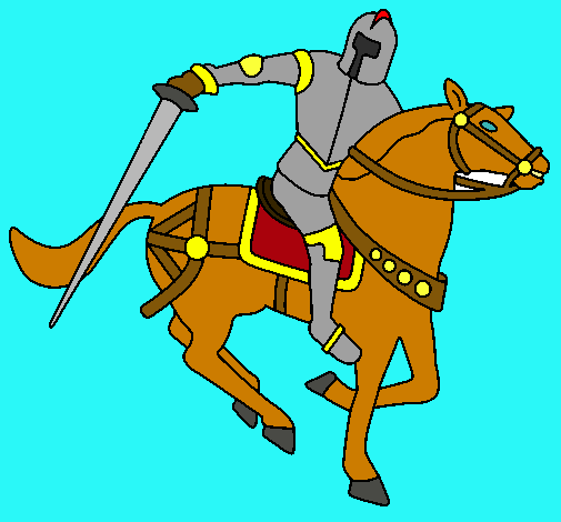 Dibujo Caballero a caballo IV pintado por RAMALO