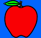 Dibujo manzana pintado por weti