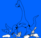 Dibujo Diplodocus sentado pintado por dario123