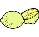 Dibujo limón pintado por vallllle
