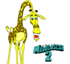 Dibujo Madagascar 2 Melman pintado por encarni