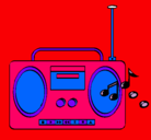 Dibujo Radio cassette 2 pintado por nahir