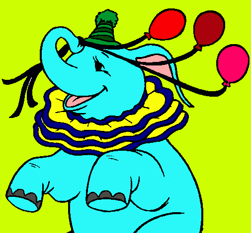 Elefante con 3 globos