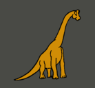 Dibujo Braquiosaurio pintado por dinosaurios