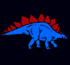 Dibujo Stegosaurus pintado por dinosaurios