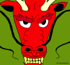 Dibujo Cabeza de dragón pintado por dragonchino1
