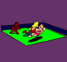 Dibujo Lucha en el ring pintado por franmario