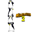 Dibujo Madagascar 2 Pingüinos pintado por vict