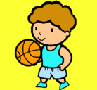 Dibujo Jugador de básquet pintado por basquet