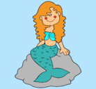 Dibujo Sirena sentada en una roca pintado por isabellaqui9