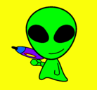 Dibujo Alienígena II pintado por JULITO