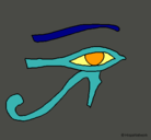 Dibujo Ojo Horus pintado por naro