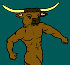 Dibujo Cabeza de búfalo pintado por luks