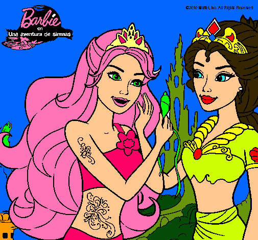 Barbie se despiede de la reina sirena