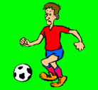 Dibujo Jugador de fútbol pintado por dyan
