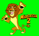 Dibujo Madagascar 2 Alex pintado por Tigre