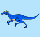 Dibujo Velociraptor pintado por carnotaurio
