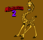 Dibujo Madagascar 2 Melman pintado por pekita