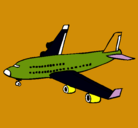 Dibujo Avión de pasajeros pintado por DIBUJO