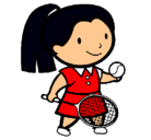 Dibujo Chica tenista pintado por 1qaz