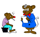 Dibujo Doctor y paciente ratón pintado por jimmyjimza