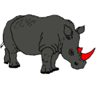 Dibujo Rinoceronte pintado por heilo
