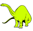 Dibujo Braquiosaurio II pintado por brontosaurio