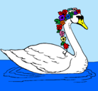 Dibujo Cisne con flores pintado por lourdesjr