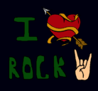 Dibujo I love rock pintado por Mari308