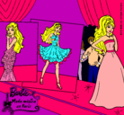 Dibujo Barbie, desfilando por la pasarela pintado por patry1234