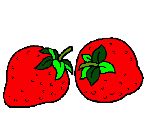 Dibujo fresas pintado por neladf13