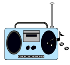 Dibujo Radio cassette 2 pintado por cathepao