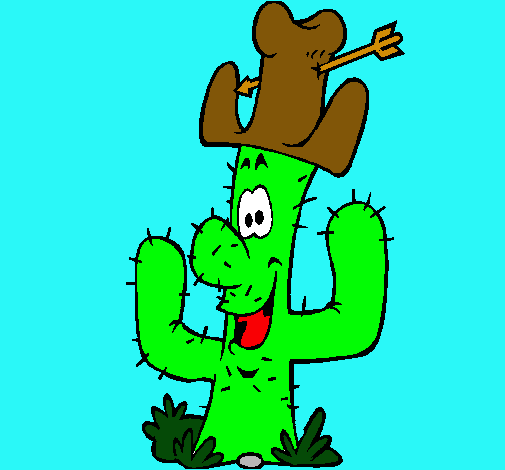 Cactus con sombrero