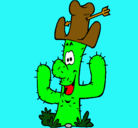 Dibujo Cactus con sombrero pintado por TIYU7RFR45W4