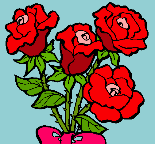 Dibujo Ramo de rosas pintado por Linsay