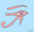 Dibujo Ojo Horus pintado por curni