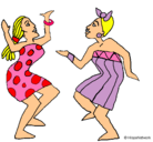 Dibujo Mujeres bailando pintado por anali