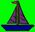 Dibujo Barco velero pintado por batista