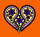 Dibujo Corazón de flores pintado por sarafashonGlam