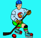 Dibujo Jugador de hockey sobre hielo pintado por german
