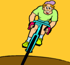 Dibujo Ciclista con gorra pintado por estefymusa