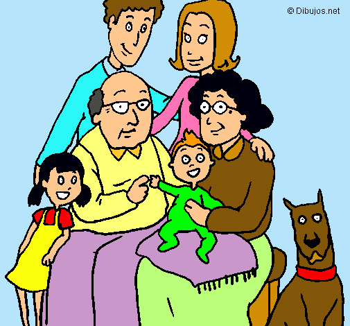Dibujo Familia pintado por Pitu