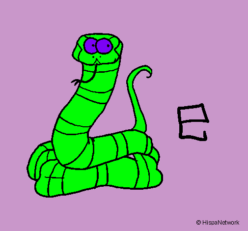 Dibujo Serpiente pintado por ennia