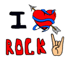 Dibujo I love rock pintado por LucyVega22