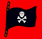 Dibujo Bandera pirata pintado por Damian