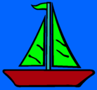 Dibujo Barco velero pintado por yumara