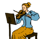 Dibujo Dama violinista pintado por babypinguin