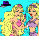 Dibujo Barbie se despiede de la reina sirena pintado por miriam111111