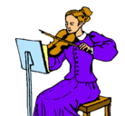 Dibujo Dama violinista pintado por Abriilcita