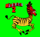 Dibujo Madagascar 2 Marty pintado por 222222222222